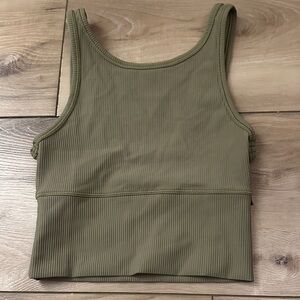Lululemon Athletica Sage Green Ribbed Tank Top